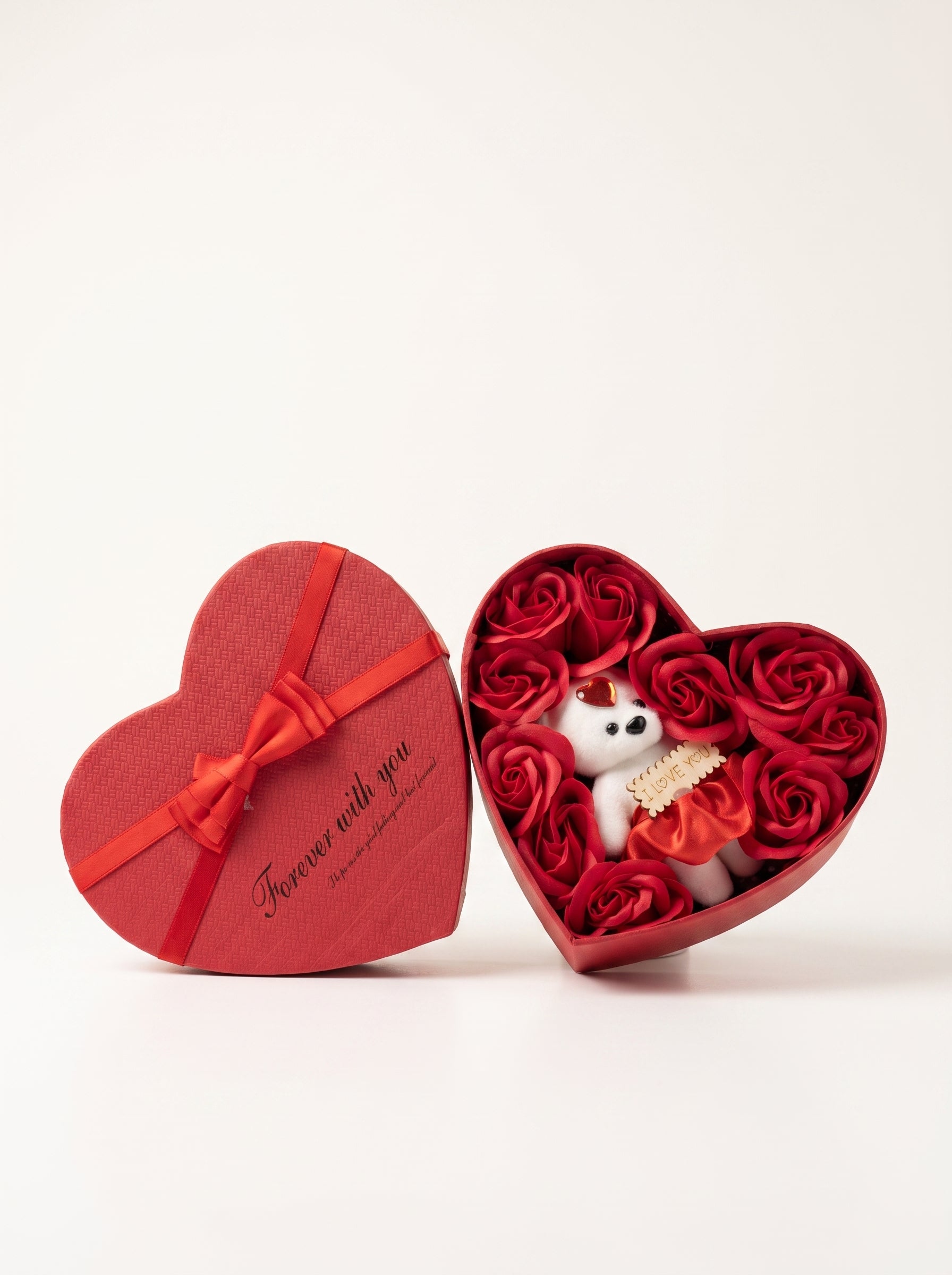 The "Forever With You" Rose & Plush Bear Gift Set